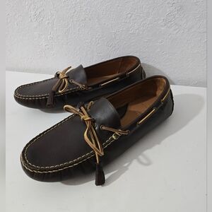Polo Ralph Lauren Men’s Anders Brown Leather Tasseled Driver Loafer Size 14